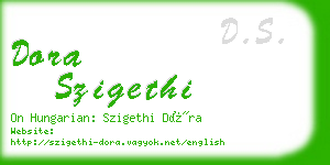 dora szigethi business card